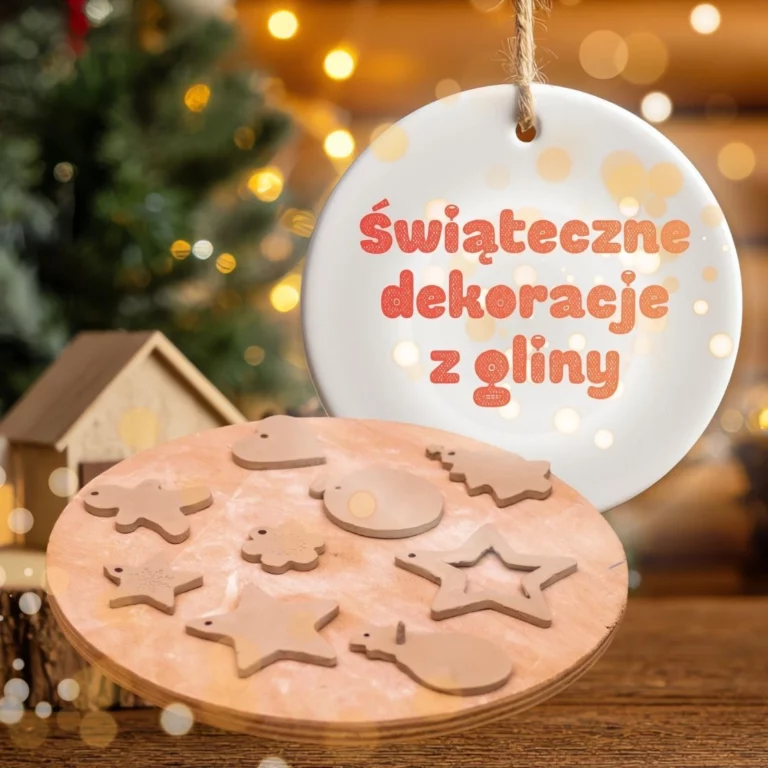 Świąteczne warsztaty ceramiczne, tworzenie ozdób choinkowych z gliny.